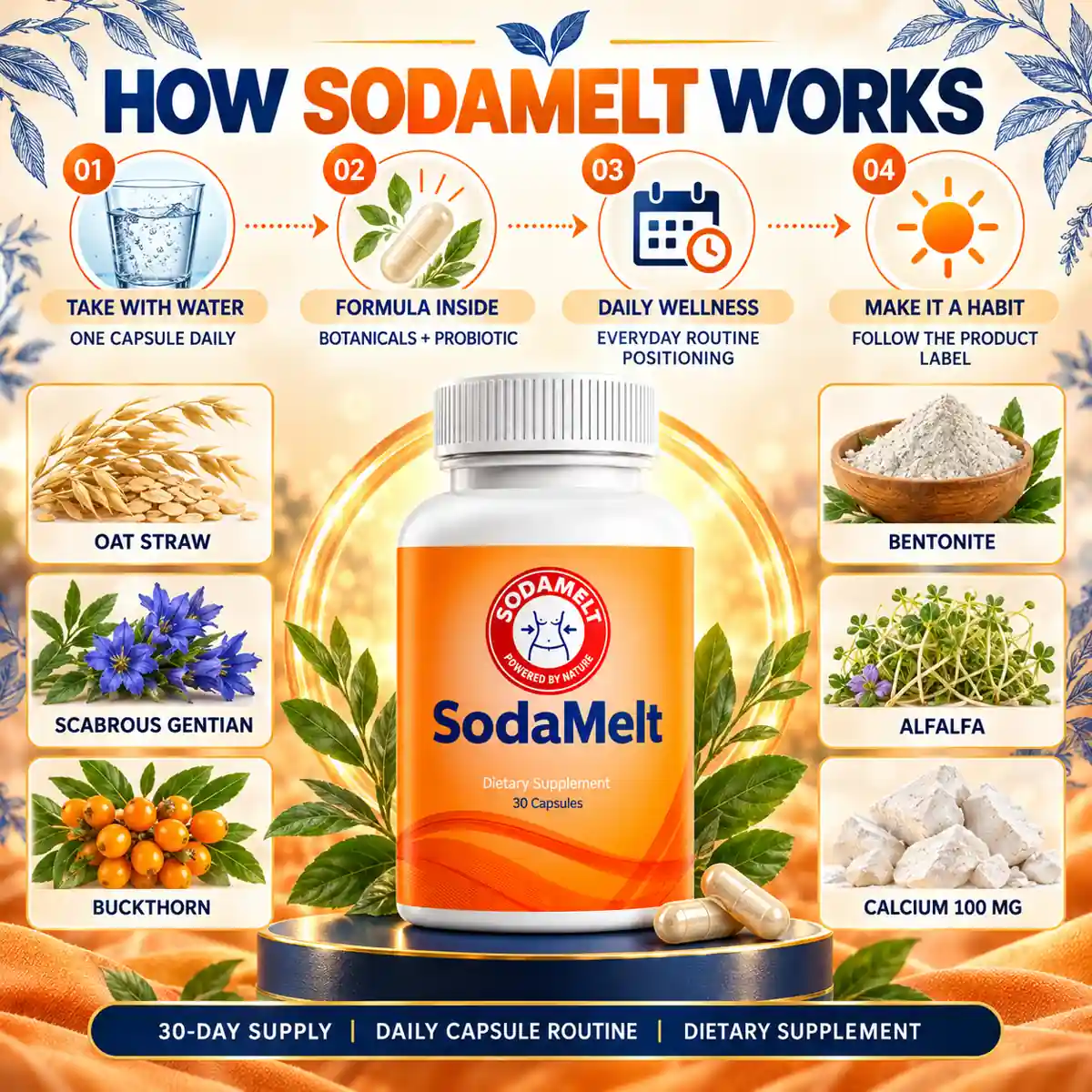 The seller's how-it-works graphic for SodaMelt